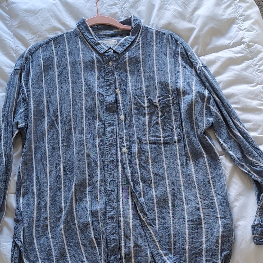 Men's Blue Striped Shirt
